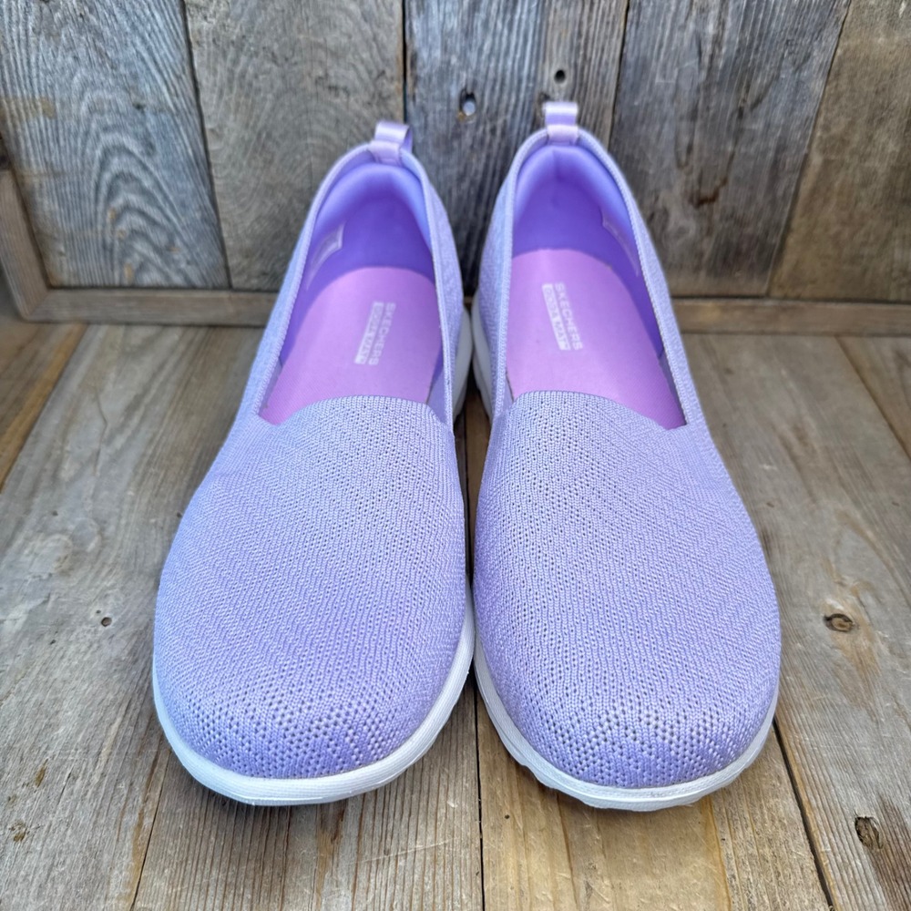 Skechers Go Walk Stretch Fit Lavender Purple Slip On Sneakers 124981W Womens 8.5 - Picture 3 of 8